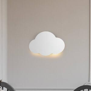 Nástenné svietidlo Cloud, biele, oceľ, nepriame svetlo, 38 x 27 cm, Biela / opálová, Obývacia izba / jedáleň, kov, Štýl mladých