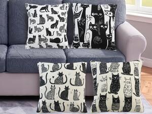 XPOSE® Set obliečok na vankúš MAČACÍ SVET 43x43 cm - set 4ks
