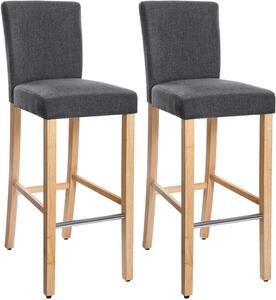 SONGMICS Barová stolička, čalúnená, výška sedadla 71,5 cm, sada 2 ks