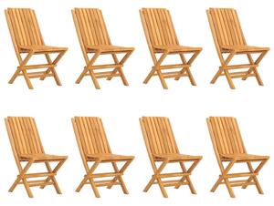 Skladacie záhradné stoličky 8 ks 47x47x89 tíkový masív