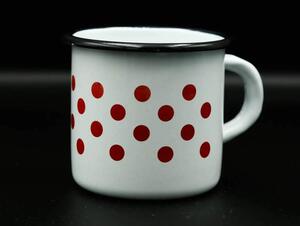 GIFT Plechový hrnček bodkovaný vintage