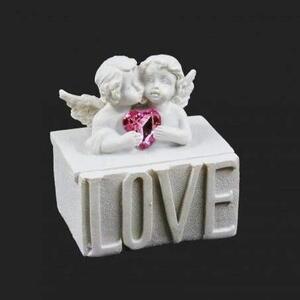 GIFT Šperkovnička anjeli so srdcom 6,5cm