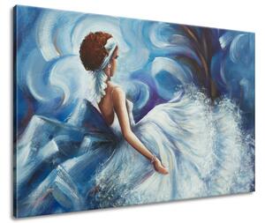 Ručne maľovaný obraz Krásna žena počas tanca Rozmery: 100 x 70 cm