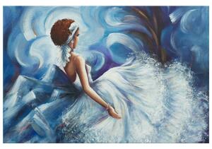 Ručne maľovaný obraz Krásna žena počas tanca Rozmery: 100 x 70 cm