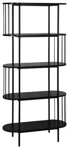 REGÁL, čierna, železo, 80/172/34 cm Xora - Regály