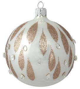Vianočná banka perleťová dekor