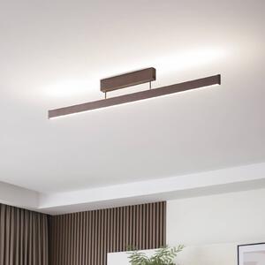 Lucande Smart LED stropné svietidlo Mylosh, káva, Tuya, Hnedá / hrdzavá, Obývacia izba / jedáleň, Hliník, Moderný