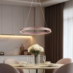 Lucande Smart LED závesné svietidlo Yonam, káva, 1 svetlo, Tuya, Hnedá / hrdzavá, Obývacia izba / jedáleň, Hliník, Moderný, Závesné svietidlo