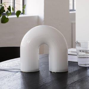Ferm LIVING LED stolová lampa Vuelta, sklo, 21,5 cm, stmievateľná