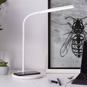 Stolná LED lampa Joni, biela, výška 34 cm, CCT, stmievateľná