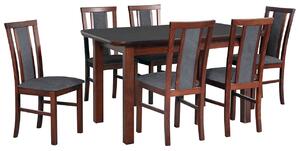 Rozkladací stôl so 6 stoličkami - AL65, Morenie: jelša, Poťahové látky: Kronos 7 Mirjan24 5903211245381