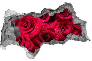 Samolepiaca nálepka na stenu Kvapky na ružiach