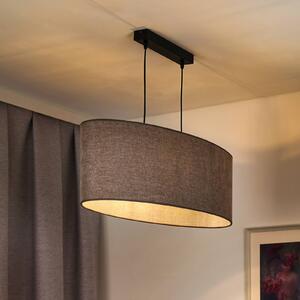 Závesná lampa Euluna Celine, cappuccino, šenilová látka, 80 cm
