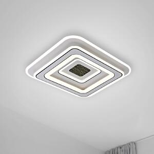 JUST LIGHT. LED stropné svietidlo Tolago, 49x49 cm, stmievateľné, Biela / opálová, Obývacia izba / jedáleň, Plast, Moderný, Stropné svetlo