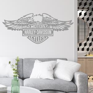 Veselá Stena Samolepka na stenu Harley Davidson orol Farba: černá