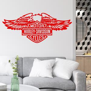 Veselá Stena Samolepka na stenu Harley Davidson orol Farba: černá
