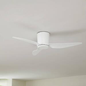 Stropný ventilátor Lindby Aulo, biely, DC, tichý, Ø 123 cm
