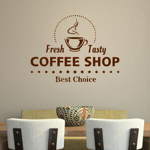 Veselá Stena Samolepka na stenu Chuť čerstvej kávy Farba: černá