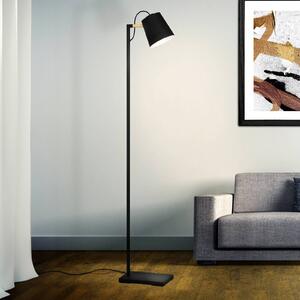 Stojacia lampa Lacey, výška 159,5 cm, čierna, oceľ