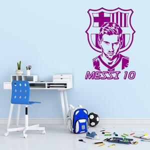 Veselá Stena Samolepka na stenu Lionel Messi 10 Farba: černá