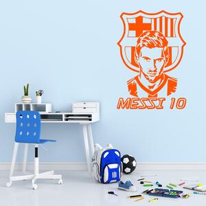 Veselá Stena Samolepka na stenu Lionel Messi 10 Farba: černá