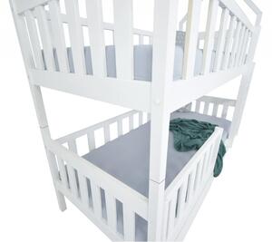 Wilsondo Poschodová posteľ Domček s úložným priestorom 90x200 - biela