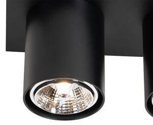 Moderné stropné bodové svietidlo čierne 2-svetlo - Tubo