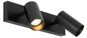 Moderné stropné bodové svietidlo čierne nastaviteľné 2-svetlo - Jeana Luxe