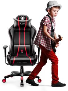 Detské otočné herné kreslo Diablo X-One 2.0 Kids Size: čierno-červené Diablochairs