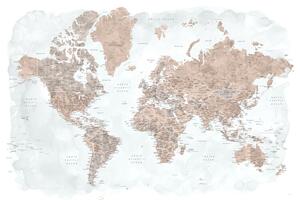 Plagát, Obraz - Blursbyai - Neutral world map, (60 x 40 cm)