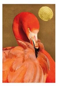 Plagát, Obraz - Kubistika - Flamingo, (40 x 60 cm)