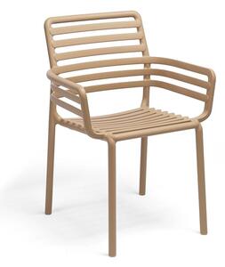 Záhradná stolička s podrúčkami Nardi DOGA ARMCHAIR Vyhotovenie: Cappuccino