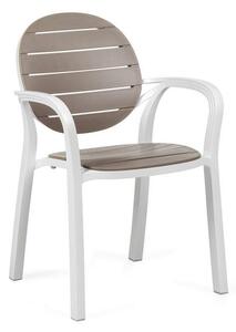 Záhradná stolička Nardi PALMA – Bianco/Tortora
