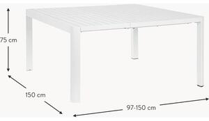 Rozkladací záhradný jedálenský stôl Kiplin 97 - 150 x 150 cm