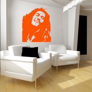 Veselá Stena Samolepka na stenu Portrét Bob Marley Farba: černá