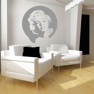 Veselá Stena Samolepka na stenu Portrét Marilyn Monroe Farba: černá