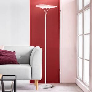 LED stojacia lampa Vela, biela/priehľadná, 175 cm, akryl, stmievač