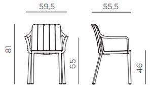 Záhradná zostava Nardi RIO 140 + 6 stoličiek TIBERINA Armchair Vyhotovenie: Tortora