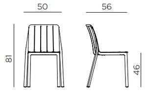 Záhradná zostava Nardi TEVERE 147 + 6 stoličiek TIBERINA Armchair Vyhotovenie: Tortora