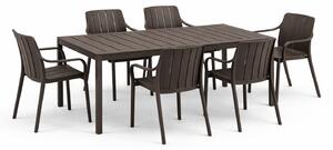 Záhradná zostava Nardi TEVERE 147 + 6 stoličiek TIBERINA Armchair Vyhotovenie: Terra