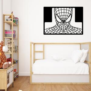 Veselá Stena Samolepka na stenu Spiderman portrét Farba: černá