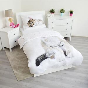 Bavlnené posteľné obliečky Mačiatko - 100% bavlna - 70 x 90 cm + 140 x 200 cm
