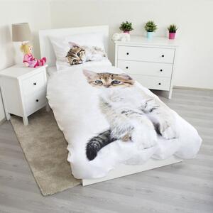 Bavlnené posteľné obliečky Mačiatko - 100% bavlna - 70 x 90 cm + 140 x 200 cm