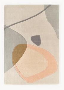 Ručne tuftovaný vlnený koberec s abstraktným vzorom Luke