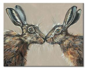 Art Group Obraz na plátne Zajačí bozk Brown Louise Veľkosť: 40 x 50 cm
