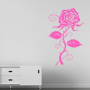 Veselá Stena Samolepka na stenu Rozkvitajúca ruža Farba: černá