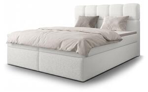 Jednolôžková boxspring posteľ s úložným priestorom Massimo 120x200 - biela