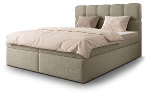 Jednolôžková boxspring posteľ s úložným priestorom Massimo 120x200 - béžová