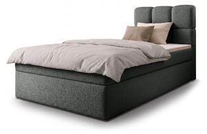 Jednolôžková boxspring posteľ s úložným priestorom Massimo 90x200 - sivá
