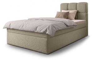 Jednolôžková boxspring posteľ s úložným priestorom Massimo 90x200 - béžová